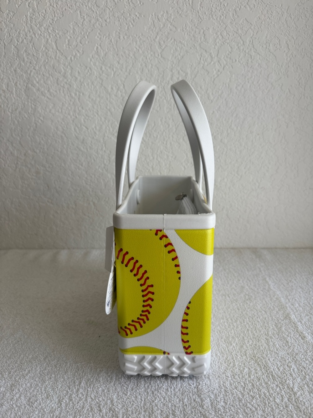 Bogg Bag Yellow Softball Print Tote Bag - Picture 7 of 9